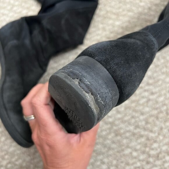 P324. Blondo Black Over the Knee Boots Sleek Design - Picture 14 of 16